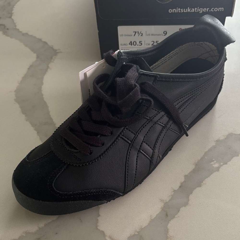 Onitsuka Tiger by Asics Charcoal Leather Sneakers